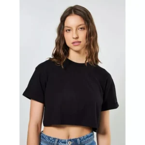 Blusa Cropped Feminina T-Shirt Básica Liso 100% Algodão