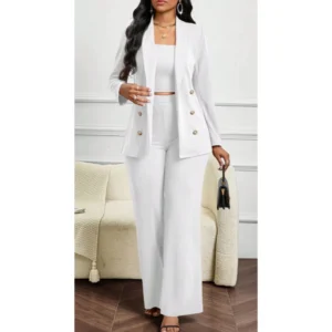 Blazer terno feminino Com Botão Maxi Longo Sobretudo Casaco Social Neoprene