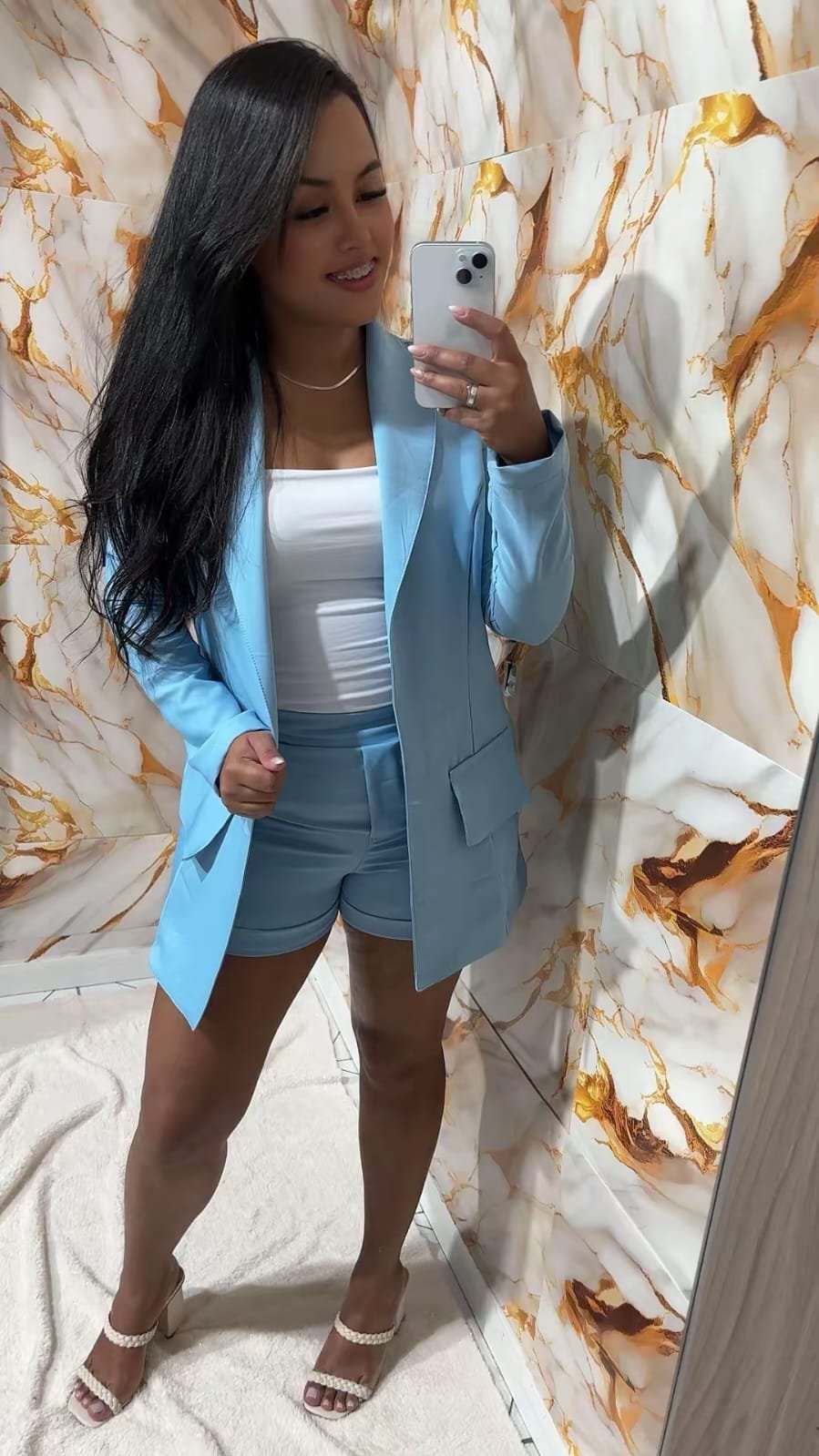 Conjunto Feminino Alfaiataria Short e Blazer NK Modas - Imagem 3